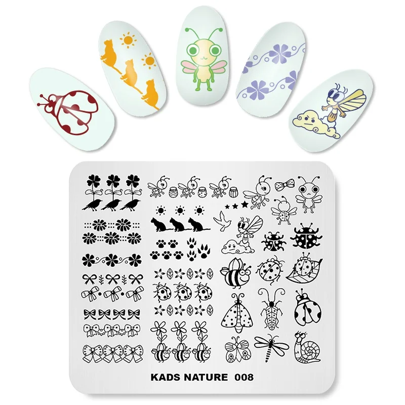 

AriesLibra Nail Plates Nail Art Image Templates Flower Animals Patterns Stamping Stencil Stamping Polish Manicure Tools