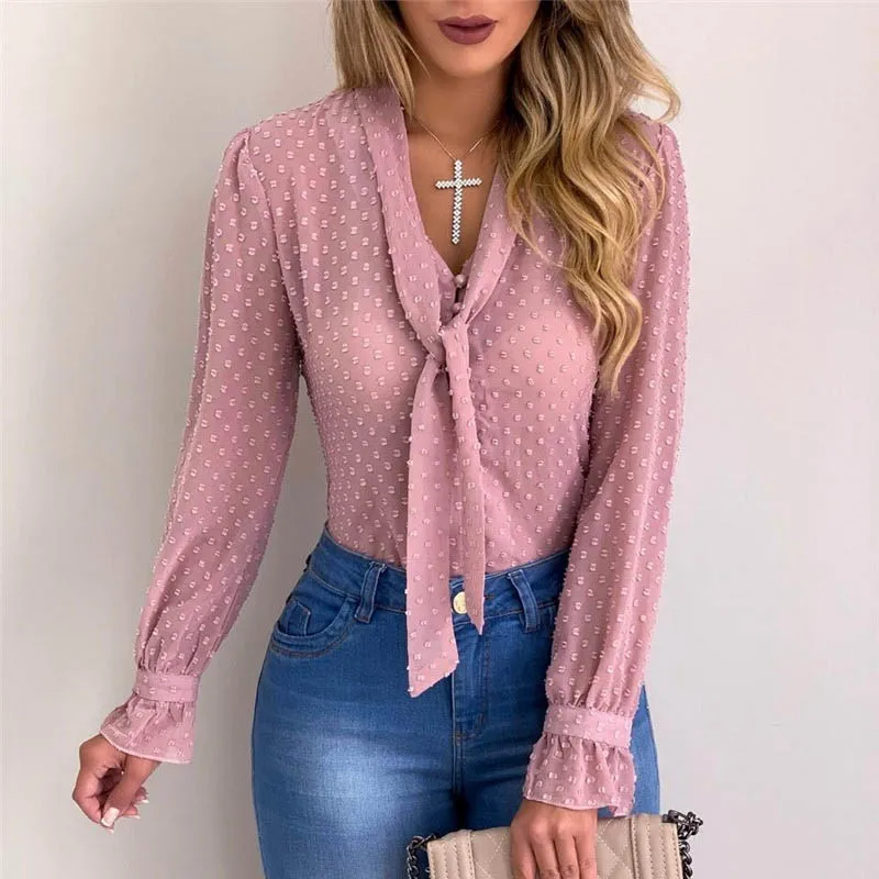 DORVIVON vetement femme 5XL Женские блузки с длинными рукавами и Топы Новое поступление