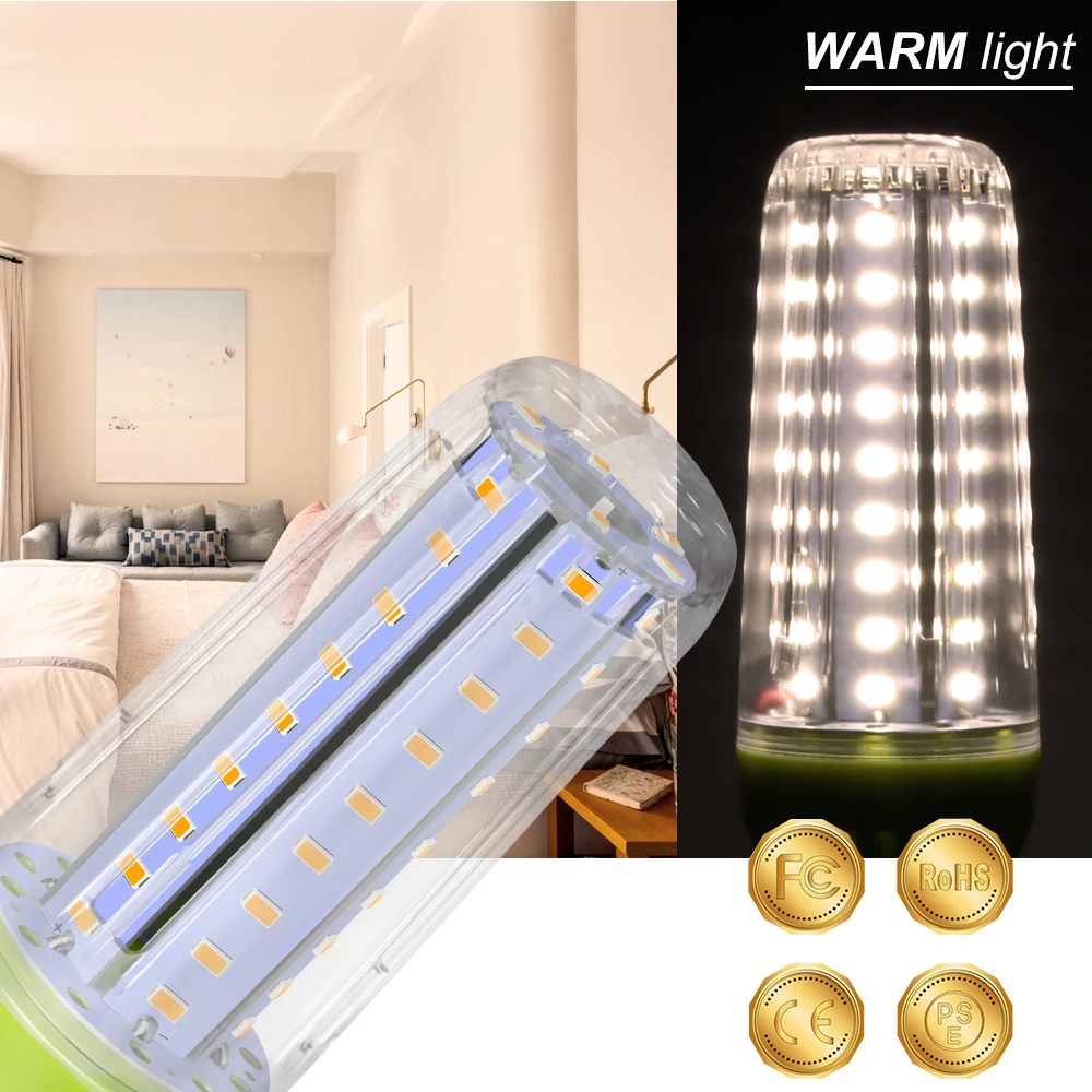 

E27 LED Candle Bulb Light 220V E14 Led Corn Lamp 10W 15W 20W Energy saving Light 110V Bombilla Inteligente Ampoule Led Maison