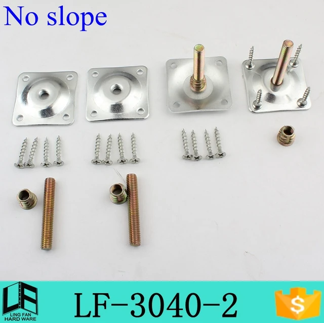 Furniture Hardware Table Leg Mounting Plate Angle No Slope Hanger Furniture Hardware Table Leg Mounting Plate Angle No Slope Hanger Matching Nut Lf 3040 2 1