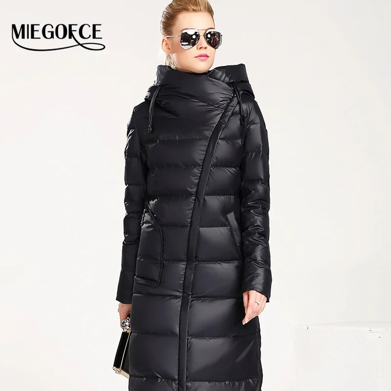 

MIEGOFCE New Winter Collection 2016 Bio Fluff Coat Medium Length Fashionable Down coat Women's Hooded Warm Jacket