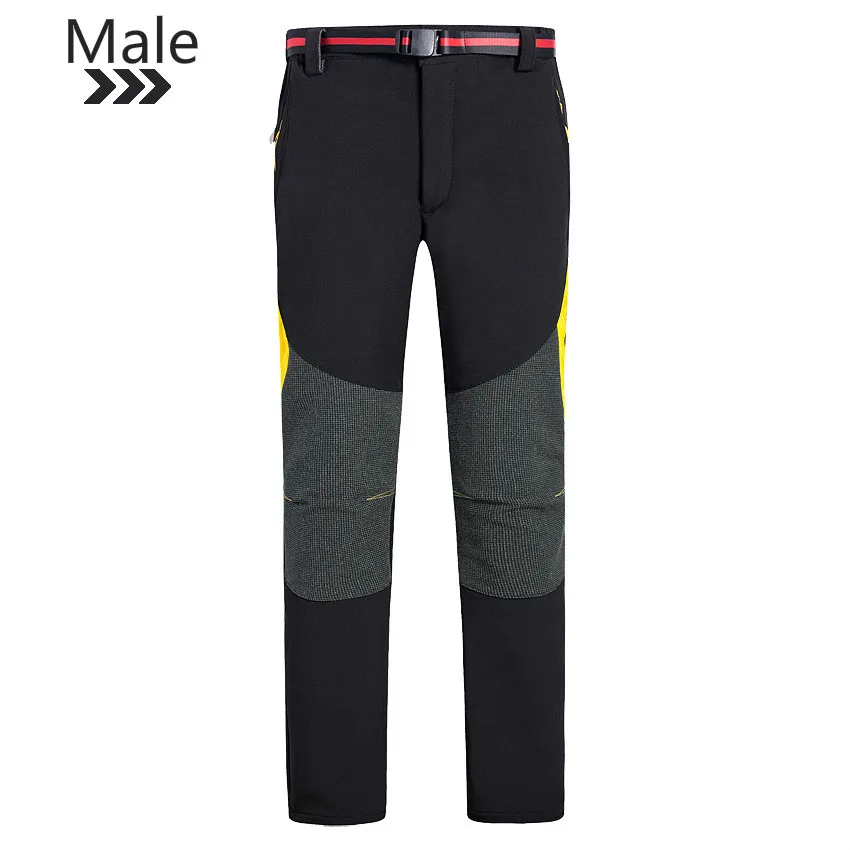 

Outdoor men's and women's fleece climber pants, windproof waterproof soft shell ski pants