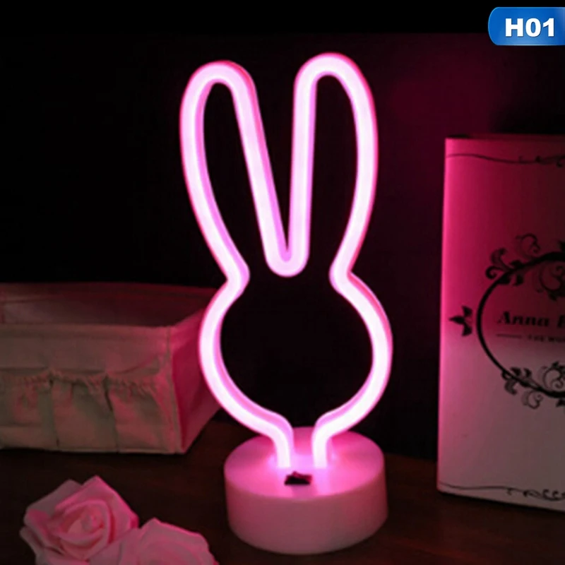 Светодиодный неоновый светильник в стиле ретро с изображением героев мультфильма «любовь», ручной работы, вечерние, свадебные, домашний декор, светодиодный светильник-трубка с USB питанием, настольный светодиодный светильник, освещение