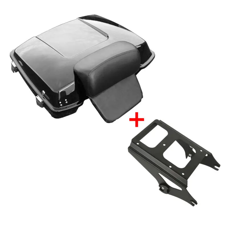 Motorcycle Razor Pack Trunk & Mounting Rack For Harley Tour Pak Touring Road King Electra Street Glide FLHX FLTR FLTRX Motorcycle Razor Pack Trunk & Mounting Rack For Harley Tour Pak Touring Road King Electra Street Glide FLHX FLTR FLTRX