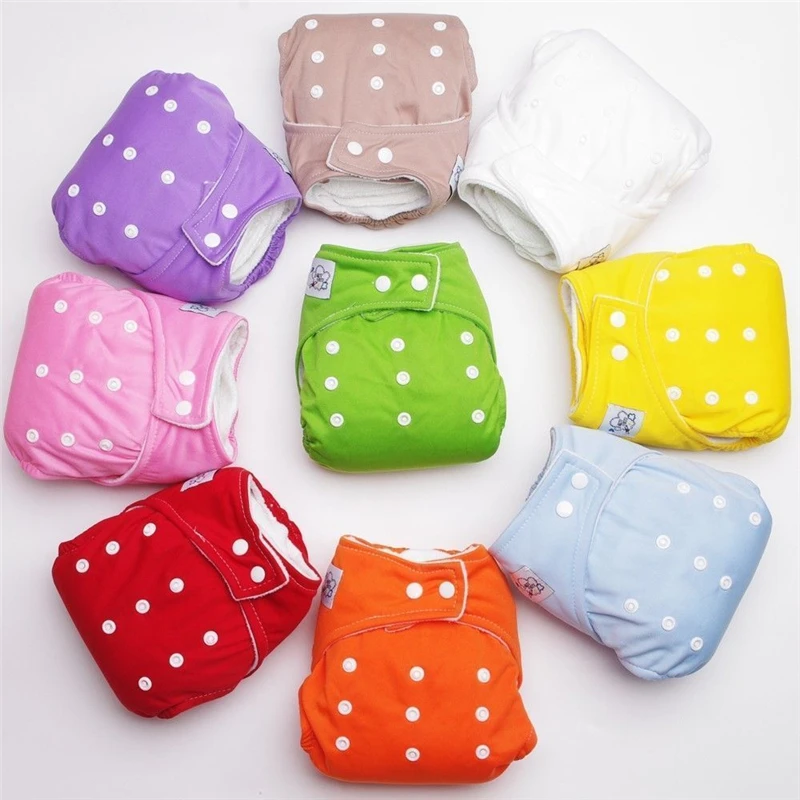 

Multi-colored 1 PCS Adjustable Reusable Baby Infant Cloth Diapers Soft Covers Boy Girl Washable Adjustable One Size Fraldas 2019