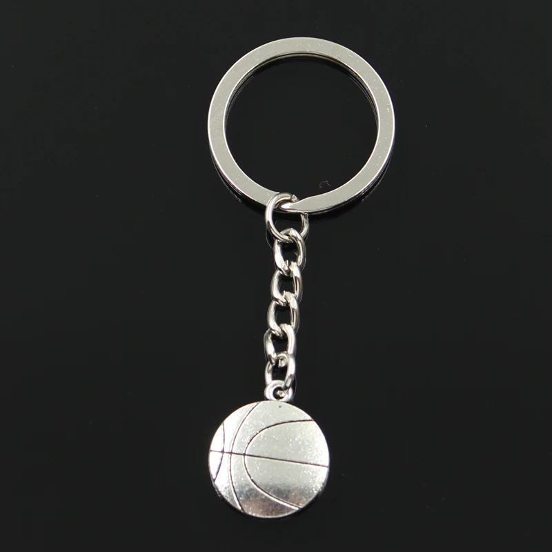 

Keychain 18x21mm double sided foot ball basketball Pendants DIY Men Jewelry Car Key Chain Ring Holder Souvenir For Gift