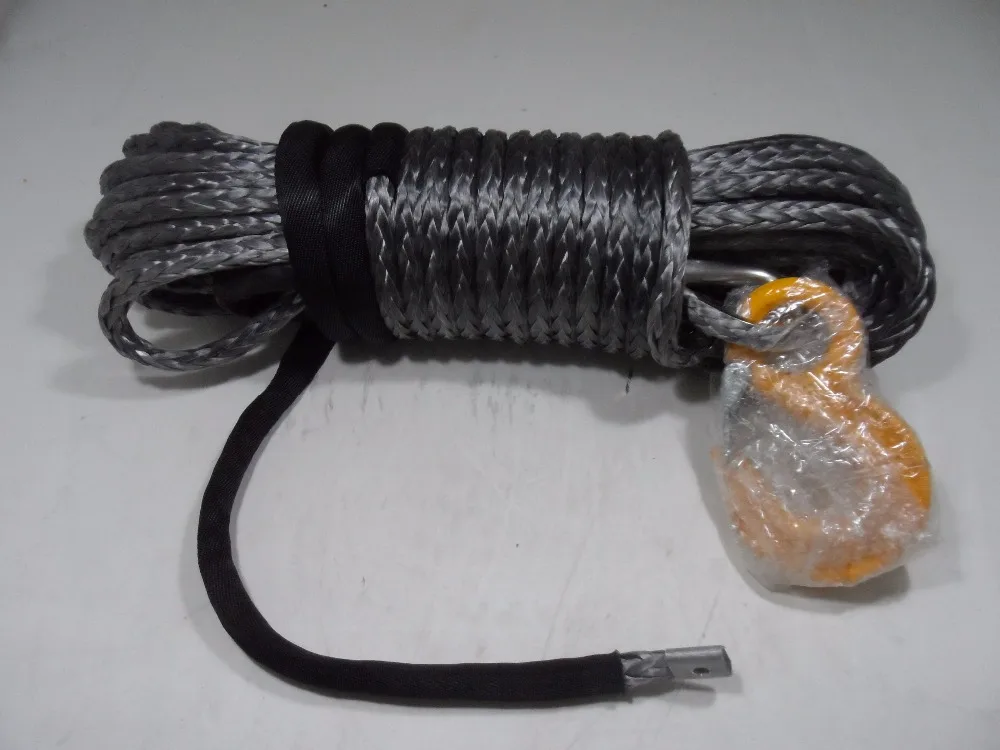 

Black 12mm*30m Synthetic Winch Rope with Hook,Off Road Rope,Plasma Winch Cable,UHMWPE Rope