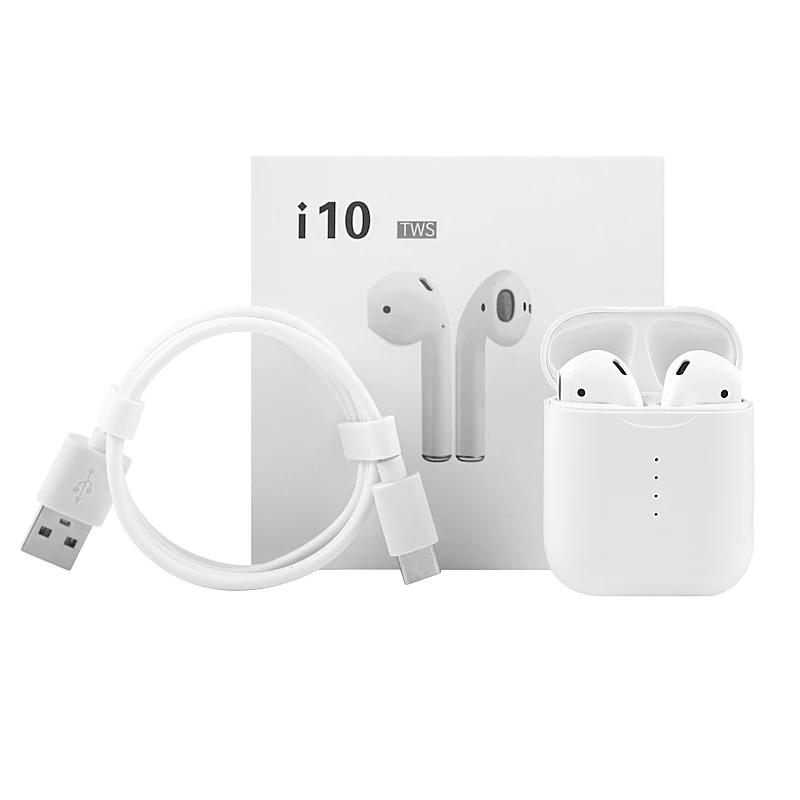 i10 TWS Original Bluetooth Earphones Wireless Headphones Touch Control Headset Wireless Charging Mini Stereo Earbuds PK