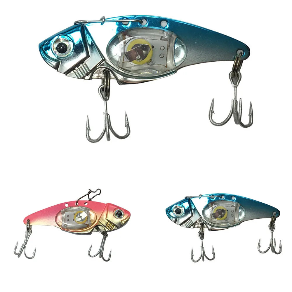 2018 Hot Fishing Lure 8cm VIB Lure Electronic Sharp Hook Lighted