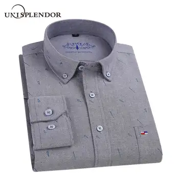 

2020 100% Cotton Men Shirt Long Sleeve Homme Printed Shirt Soft Fit Solid Spring Autumn Party Business Man Dress Shirts YN10488