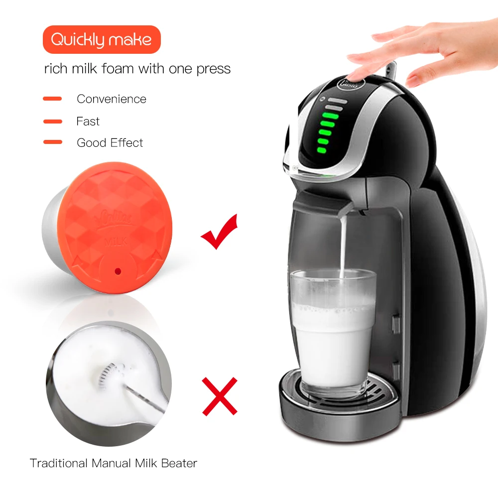 ICafilasStainless металлический Rusable для combinacapsule молочной пены капсулы подходят Nescafe