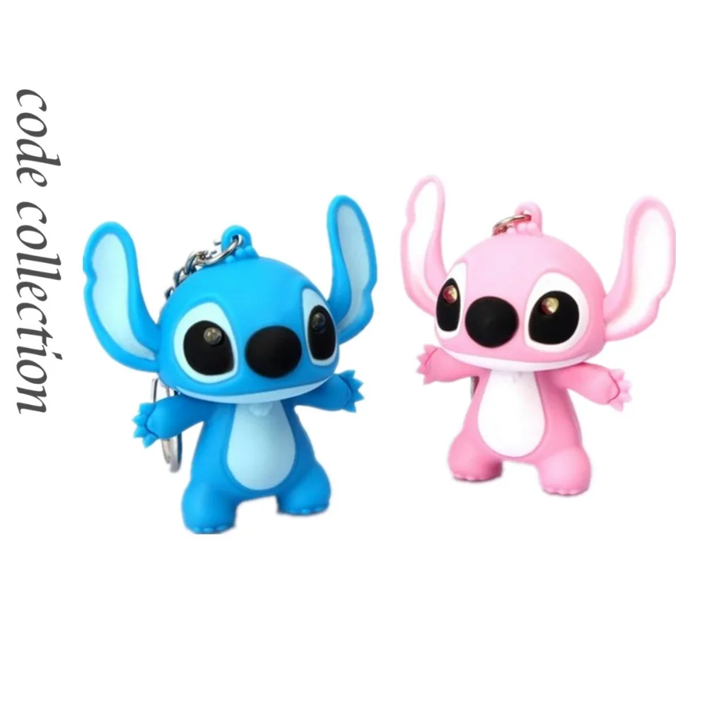

Stitch Ornament Gift Cute Act The Role Ofing Is Tasted Cartoon Key Chain Lights Sound Key Chain For Children