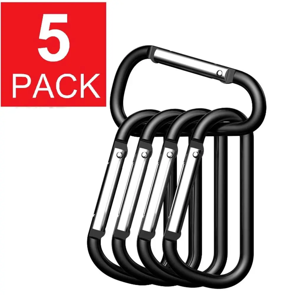

5x Aluminum Carabiner D-Ring Key Chain Keychain Clip Hook Outdoor Buckle