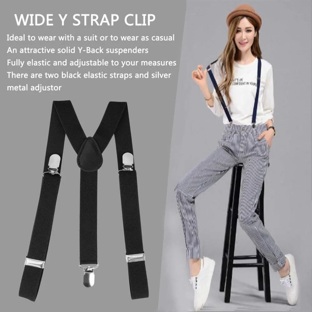 Adjustable Brace Clip on Adjustable Unisex Men Women Pants Braces