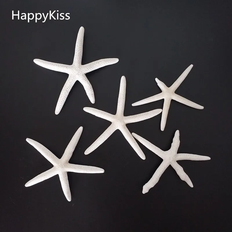 HappyKiss 5 шт./лот белая натуральная морская звезда настоящая Морская палец