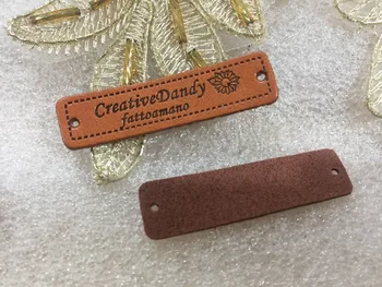 

Custom leather labels in high quality for clothes / jeans / bags, artificial leather label, PU patches , debossed/engraved logo
