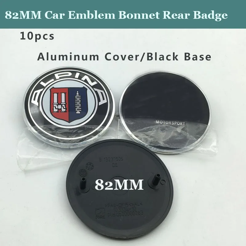 buy 10pcs lot 82mm stickers black base cheap Car emblem badge cover Front trunk logo caps For E39 E38 E90 E60 E46 F10 X1X3X5X6M1M2