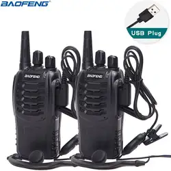 2 шт. BAOFENG BF-888S портативная рация UHF двухстороннее радио baofeng 888 S UHF 400-470 МГц 16CH портативный трансивер с наушником