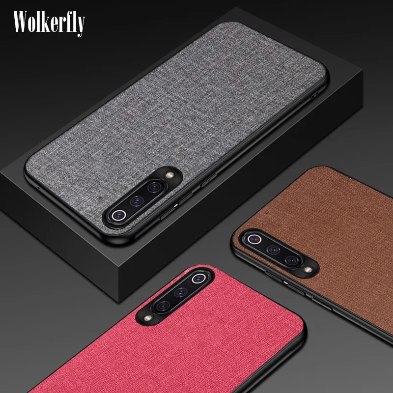 

Simple Soild Color Cloth Texture Phone Case For Xiaomi Mi 9 Mi9 SE Shockproof Cover For Xiaomi Mi 9 SE Mi 9 Mi9 Case Cover Funda