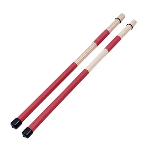 Buy 1 Pair 40CM Bamboo Rod Drum Brushes Sticks for