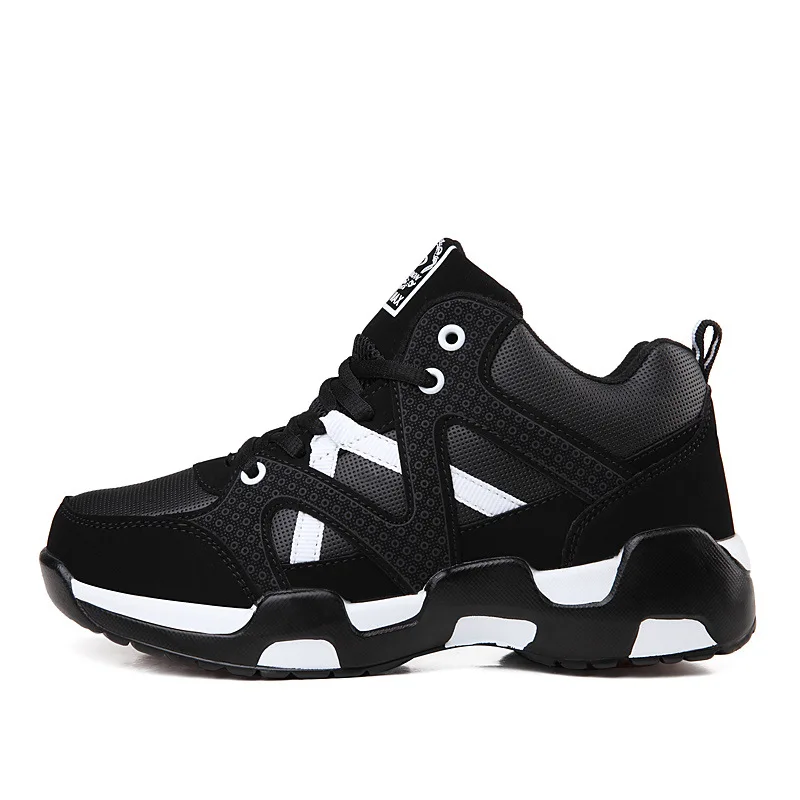 2017 Mens Basketball Shoes Hign Top Leather Basketball Sneakers Black