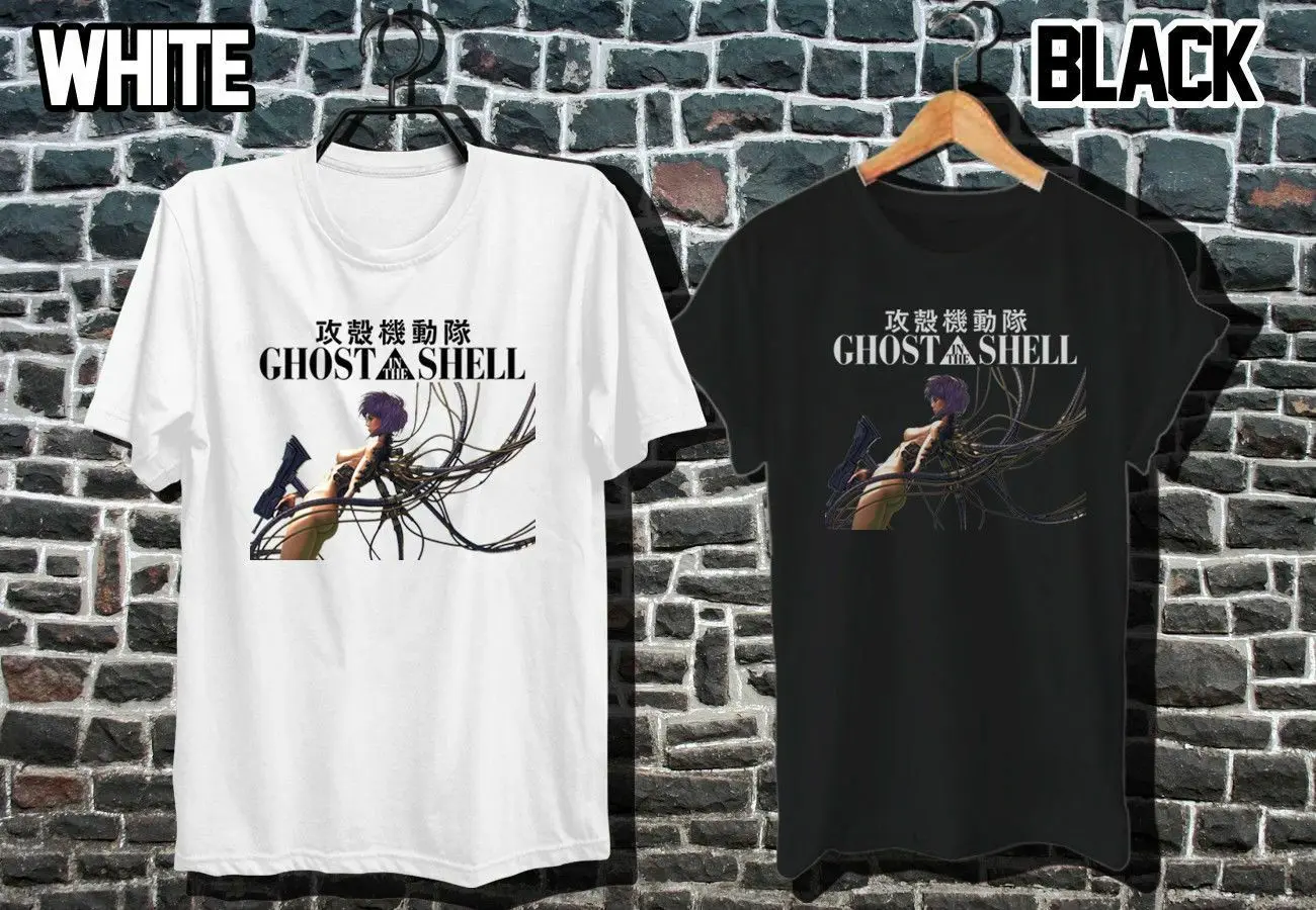 buy NEW GHOST IN THE SHELL F10 ANIME WHITE amp;BLACK SHIRT 2 SHIRT USA SIZE S XXXL ZM1