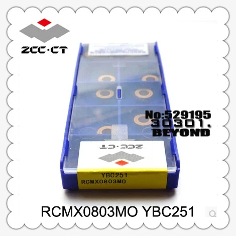 

RCMX0803MO YBC251.RCMX 0803 MO Zcc milling insert Cutting Blade Turning Tip Series Lathe Tool SRDCN SRACR external holder