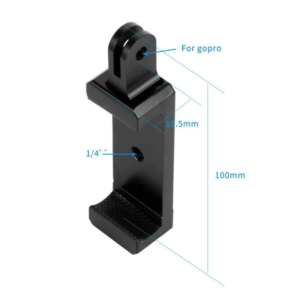 Подставка-держатель для смартфона, крепление-адаптер для штатива с отверстием 1/4 и холодным башмаком для телефона для Gopro, аксессуары для экшн-камеры