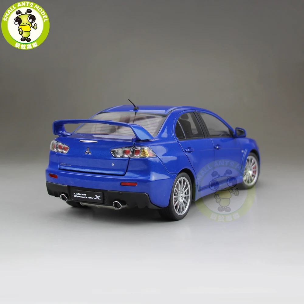 1/18 Mitsubishi Lancer EVO-X EVO X 10 левый руль литая металлическая модель автомобиля игрушка подарок для мальчика и девочки синий