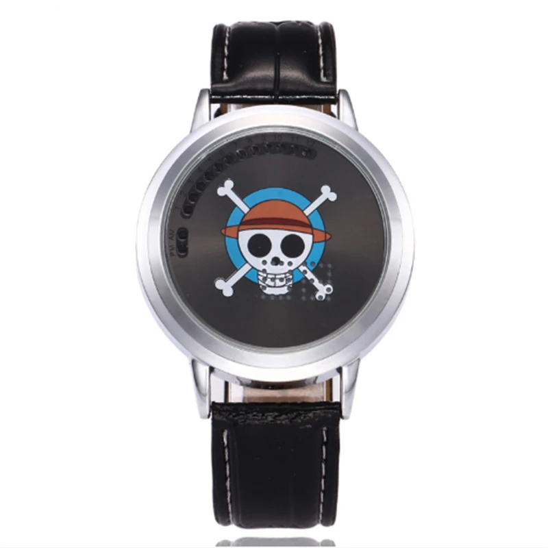 Fashion Quartz Wristwatches Women Men Watches Round LED Touch Screen Watch Leather Casual Clock For Student Couple Watch Gift 30