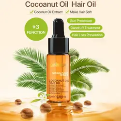 10 мл натуральное кокосовое масло холодного отжима Virgin Coconut Extract Make Hair Soft Restore поврежденные волосы