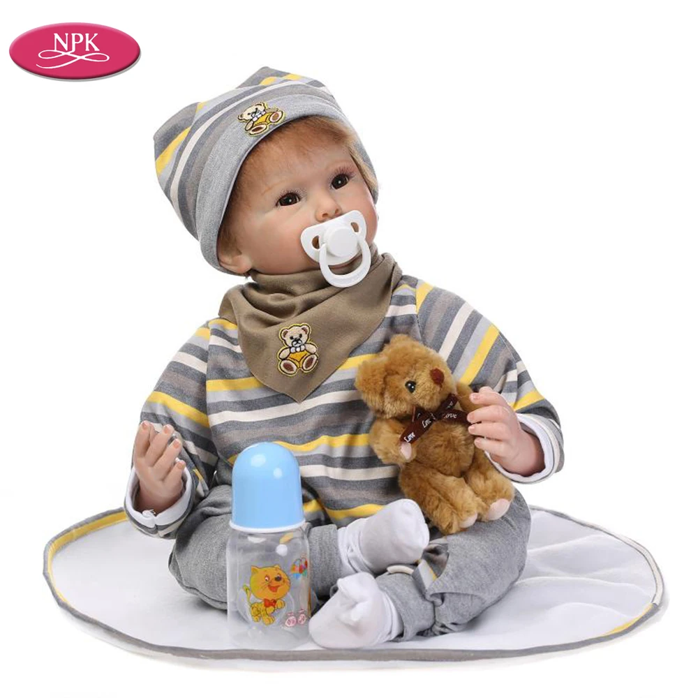 

NPK 55CM Reborn Girl Baby Silicone Doll Toys for Girls Realistic Newborn Babies Dolls Lifelike Princess Toddler Brinquedo Menina