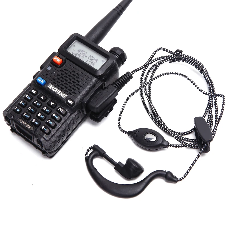 

5pcs walkie talkie headset earpiece 2pin PTT eadset For KENWOOD BAOFENG UV-5R BF-888S RETEVIS H777 RT7 For QUANSHENG for PUXING