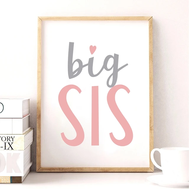 Little Sister Quote Poster Canvas Print Wall Art Decor 1