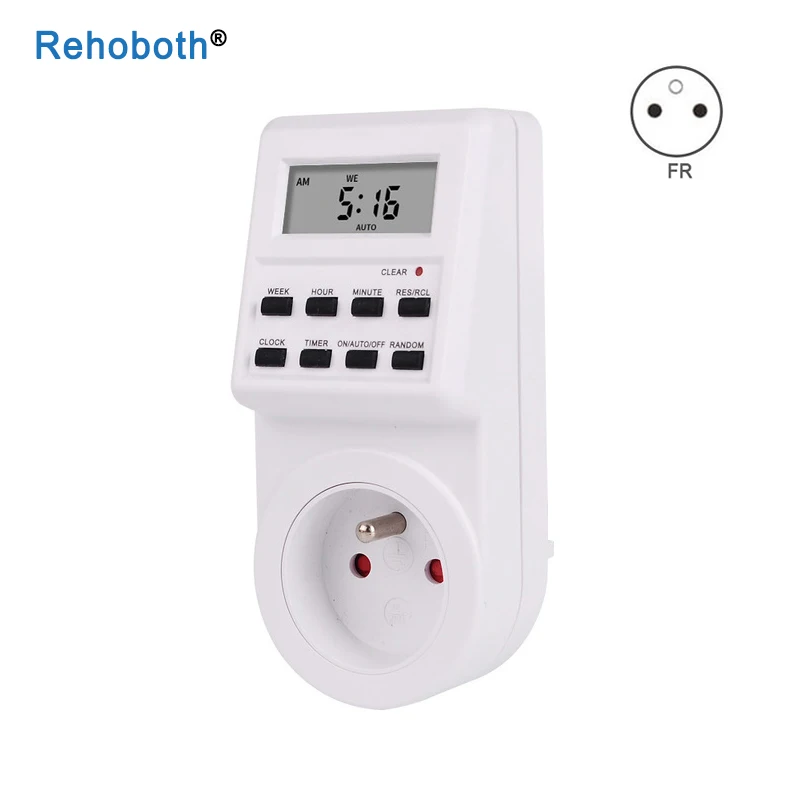 Electronic Digital Timer Switch Socket 24 Hour Cyclic EU UK AU US BR FR Plug Kitchen Timer Outlet Programmable Timing Socket 220