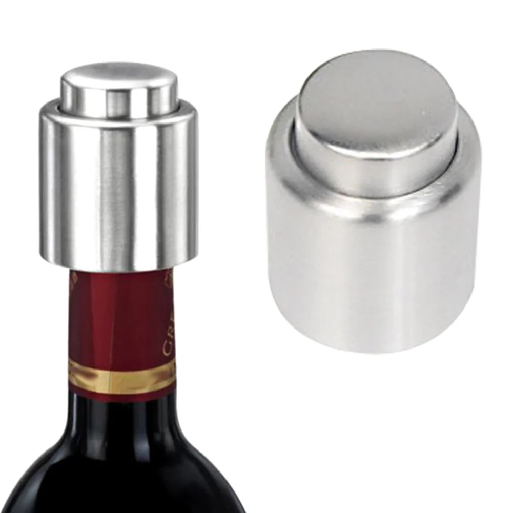 

1Pc Bottle Stopper Stainless Steel Red Wine Stopper Vacuum Sealed Red Wine Bottle Spout Liquor Flow Stopper Pour Cap 2017