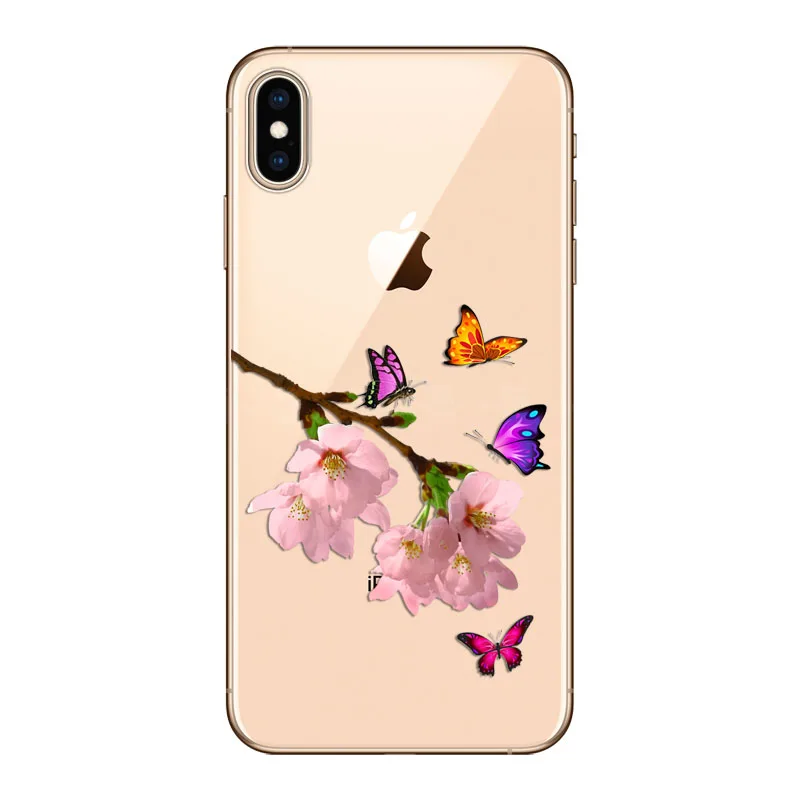 Чехол для iphone xr чехол телефона с принтом XS Max XR X мягкие чехлы цветная капа xs max x