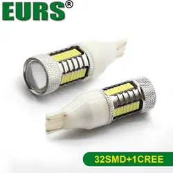 EURS T15 светодиодный свет W16W автомобиля резервного копирования свет 32SMD 4014 921 белый сигнальные лампы светодиодный светильник задние лампы