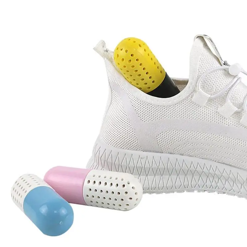 

2pcs Shoe Deodorant Cute Pill Shape Shoe Dryer Shoe Deodorizer Antimicrobial Carbon Closet Deodorant Drawer Moisture Absorber