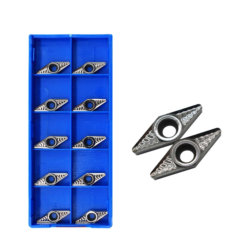 

10PCS VCGT110308 AK H01 Aluminum Insert Turning Inserts Lathe Insert For CNC Internal Tool Holder Knife Blade