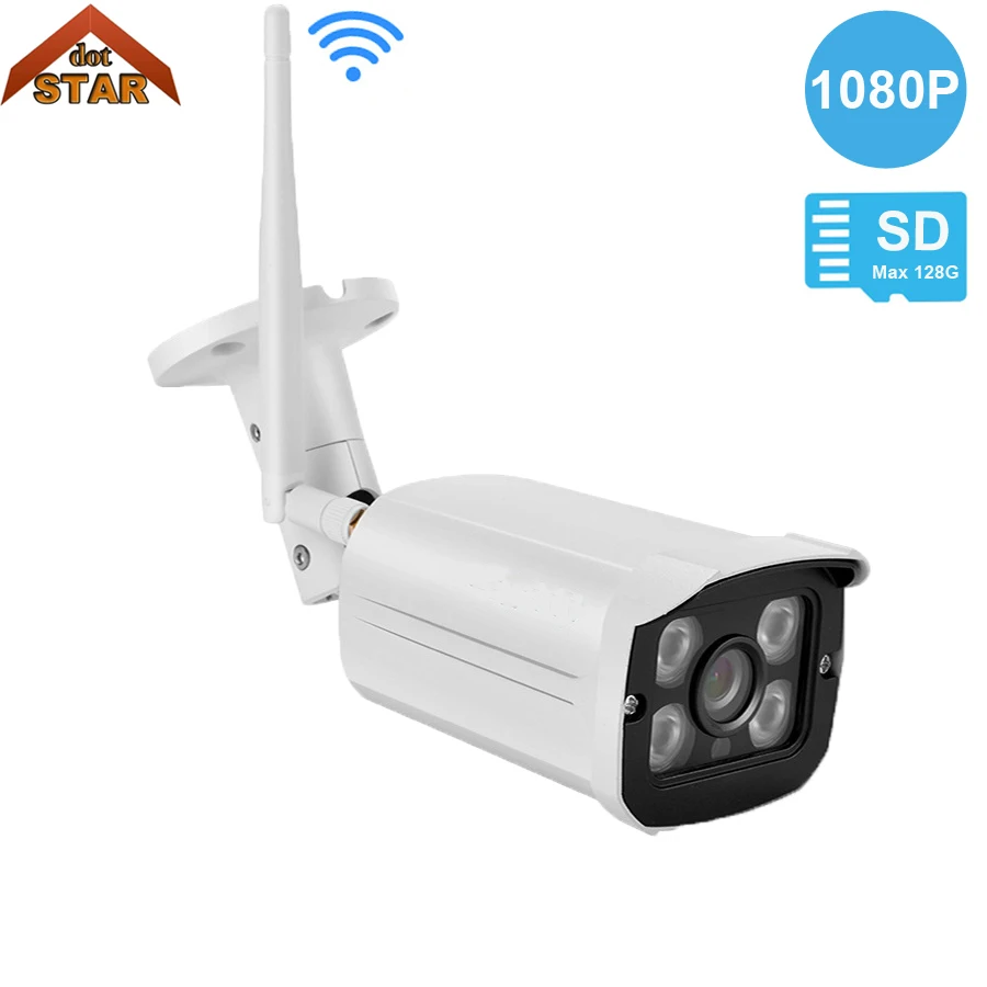 

Stardot HD 720P WIFI Wireless IP Camera 1080P Outdoor TF Card Slot ONVIF Surveillance Waterproof P2P View CCTV WI-FI Camera