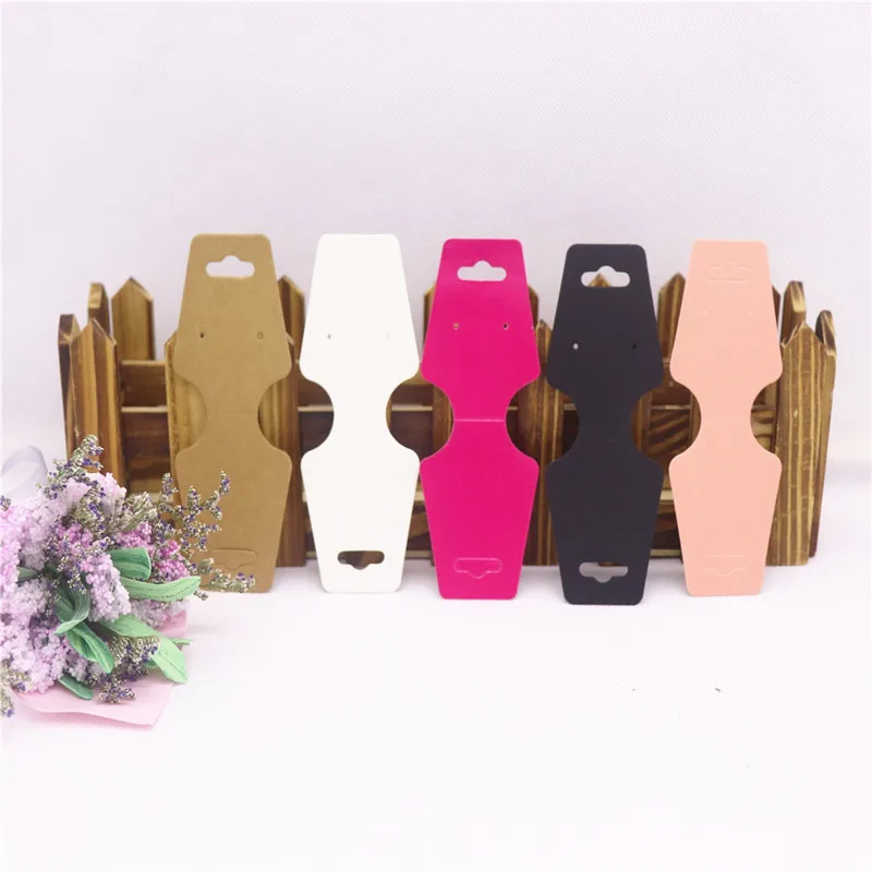 

New 50pcs 12x4.5cm 5 color wholesale necklace with earring set package tag card,necklace display hanger card tag