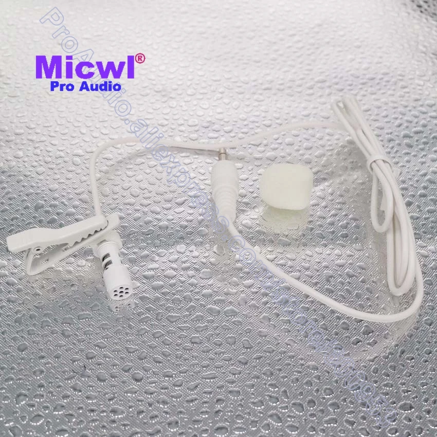 

MICWL MO35 White Color Lavalier Lapel Clip On Omni-Directional Microphone for PC Computer Laptop 3.5mm Jack