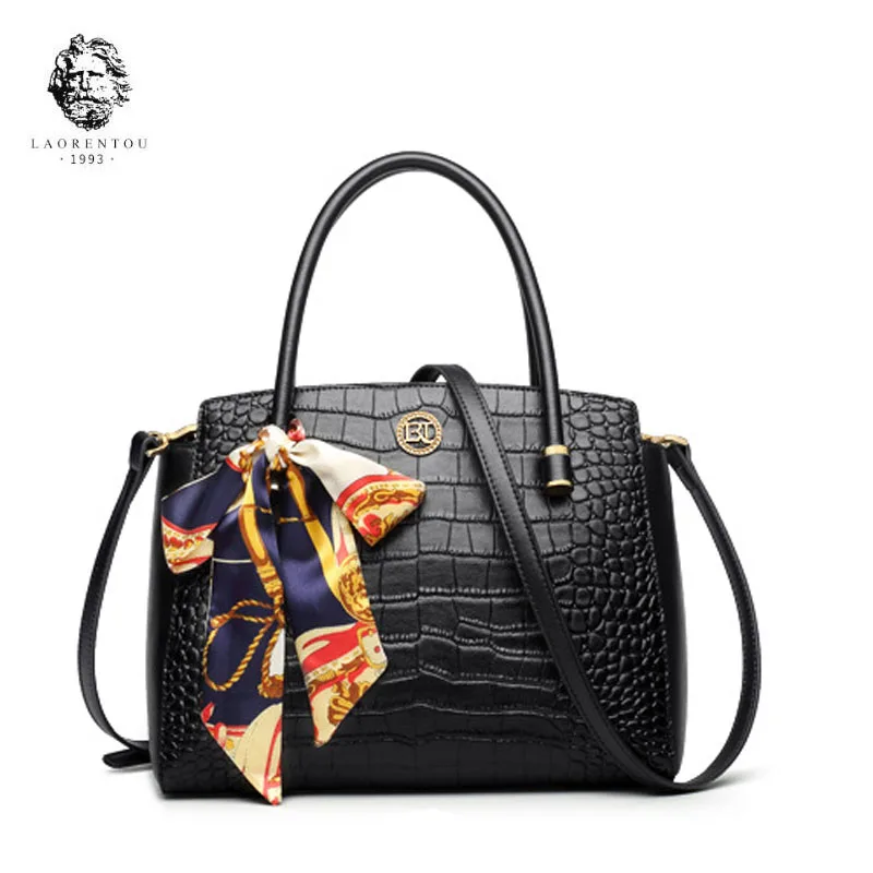 

LAORENTOU 2018 new leather shoulder bag casual messenger bag tide handbag fashion handbag simple ladies bag