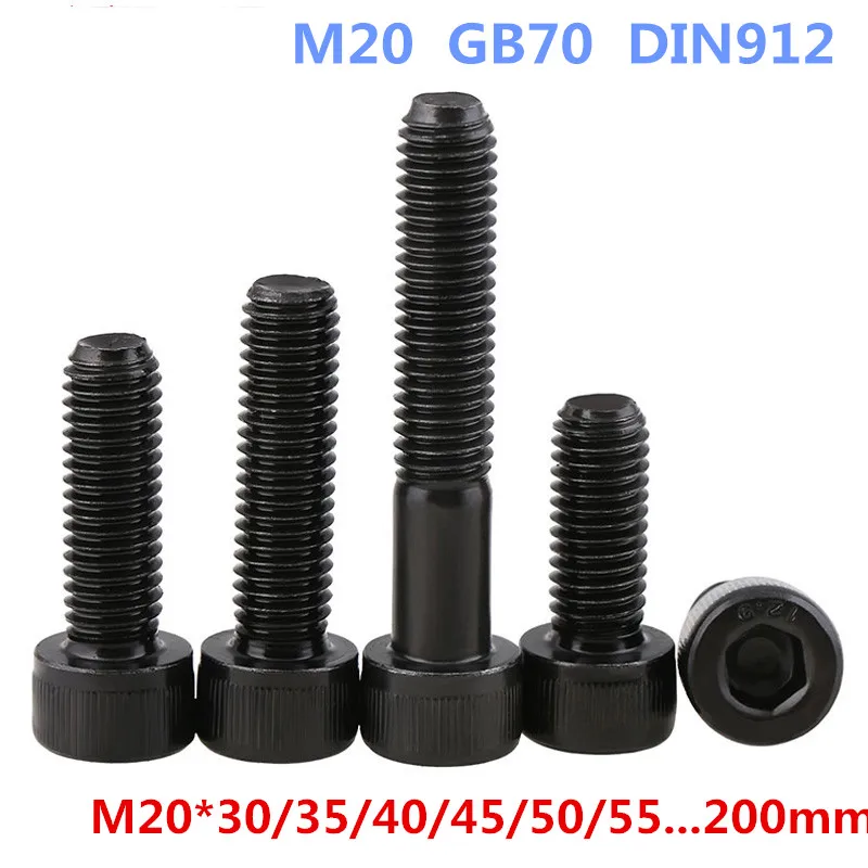 

AXK M20-1PCS 12.9 Hexagon Socket Head Cap Screws / Bolts DIN912 M20*30/35/40/45/55...200mm