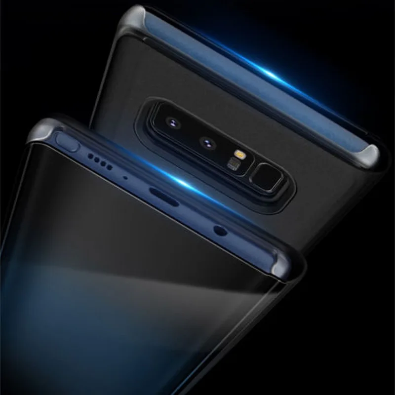 Luxury View Flip Stand Phone Case for Samsung Galaxy s10 e S9 S8 Plus s10plus S6 S7 Edge S6Edge note 5 8 9 mobile Mirror Cover