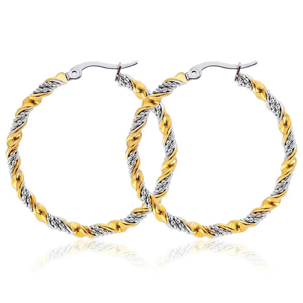 

Korean big hoop earrings for women Trendy Metal fashion jewelry women's accessories stainless steel circle earrings female gifts