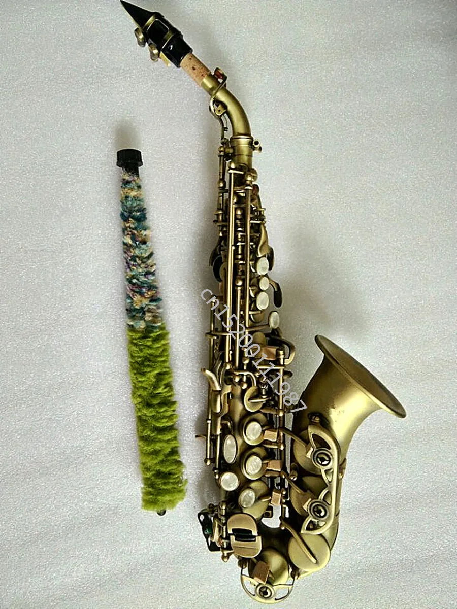 

Soprano saxophone High quality sax Bent BB bells flat Sax instruments Antique Sax Adult children Free shipping