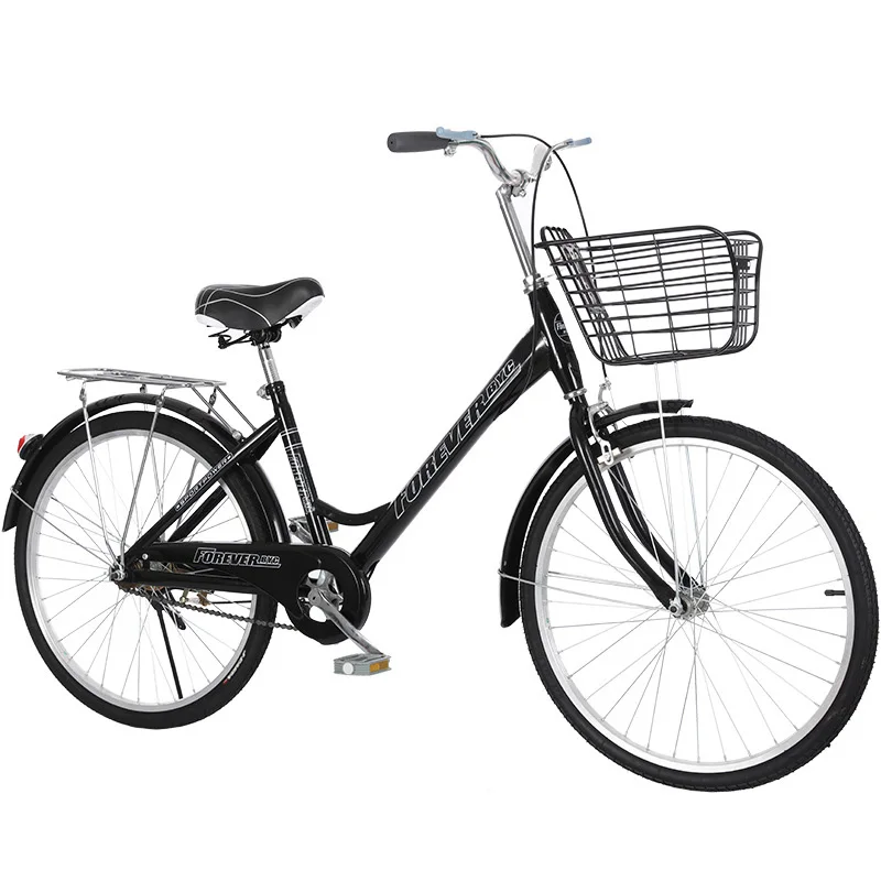 Flash Deal 24-Inch Adult Bicycle Men And Women Variable Speed Commuter Bike City Retro Portable Step Princess Student 10