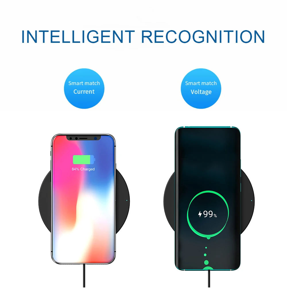 Swalle 15 Вт Qi Беспроводное зарядное устройство для iPhone X/XS Max XR 8 Plus Видимый элемент беспроводной зарядной площадки для samsung S9 S10+ Note 9 8